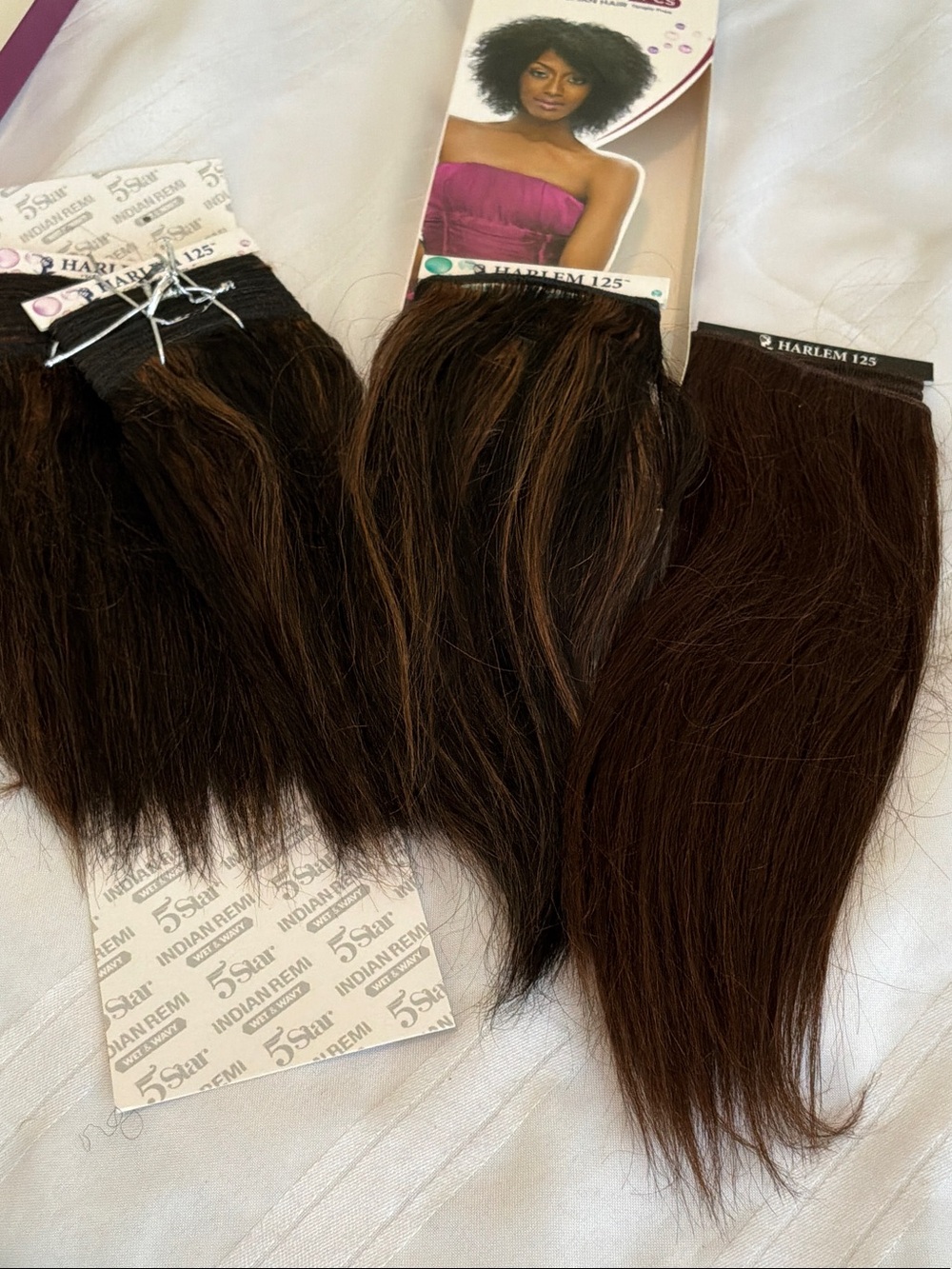 Remy Human Hair Extensions - Brown 4 pieces exact color unknown